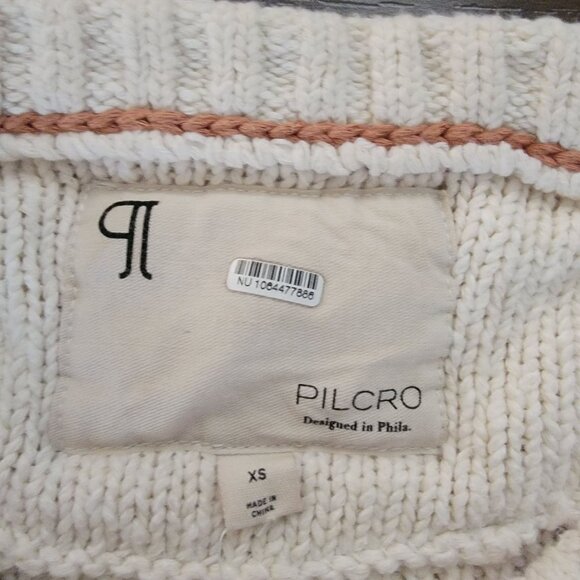 Anthropologie Pilcro Cable-Knit Icon Zip-Up Sweater Womens XS Tiger Contemporary - Picture 7 of 8